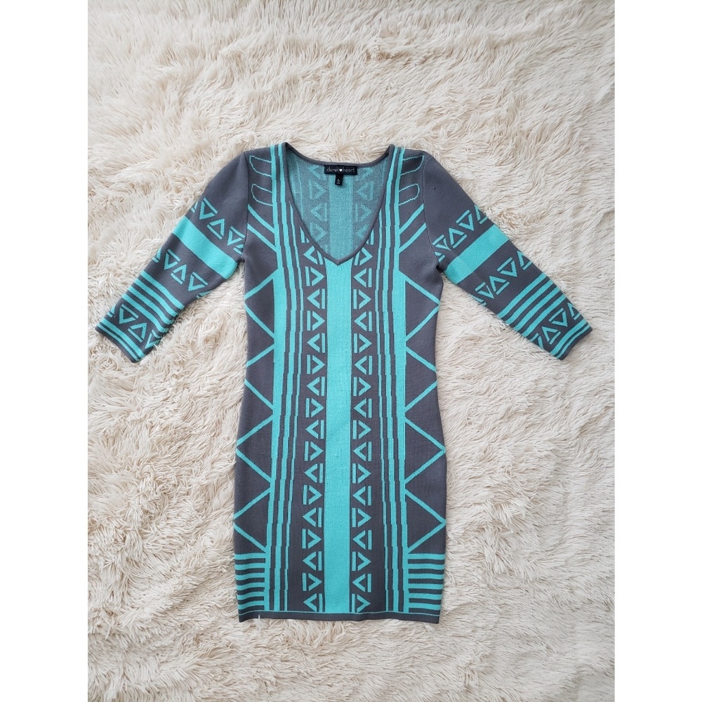 Neon mint green mini dress